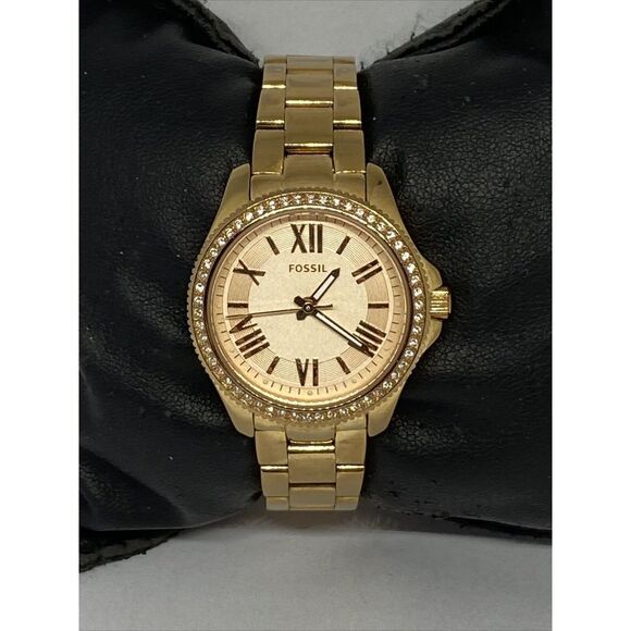 Fossil Cecile AM4578 Women's Stainless Steel Rose Analog Dial Quartz Watch FR93 - Picture 1 of 12